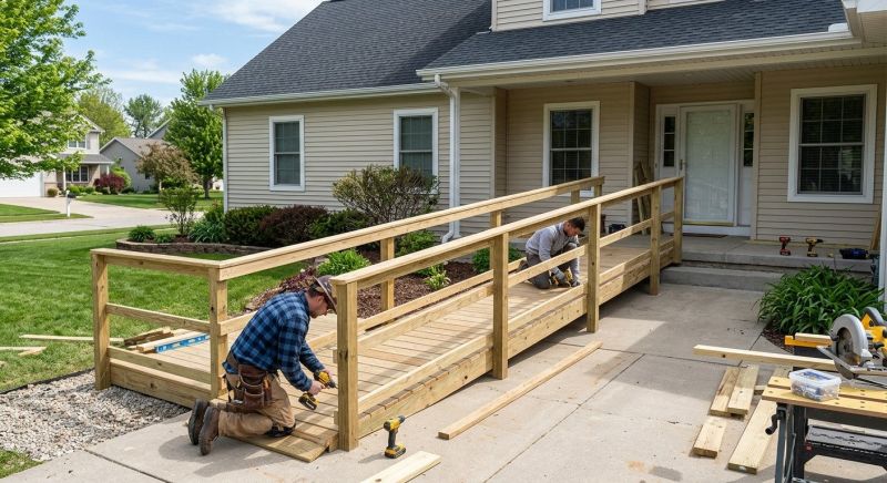 Hardwood Ramp Installation in Kansas City, KS