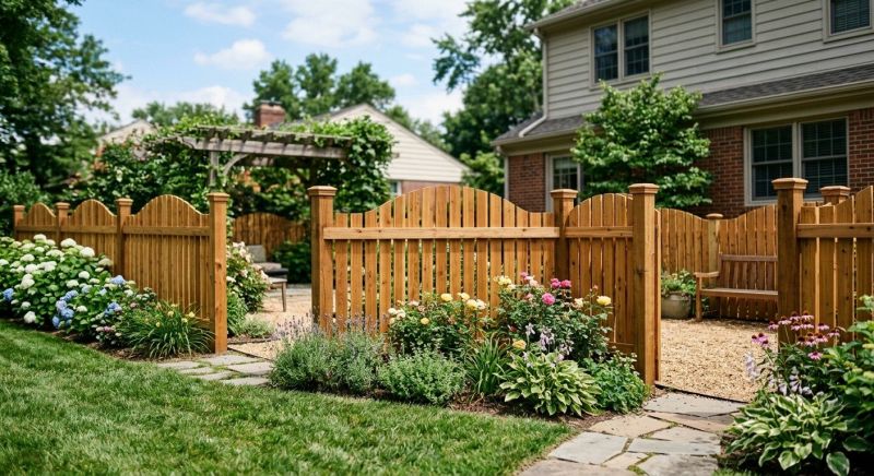 Scalloped Fence Installation in Roseville, CA