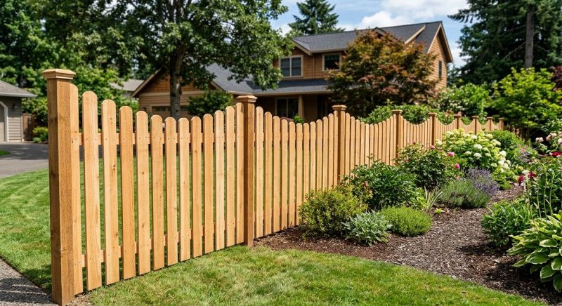 Scalloped Fence Installation in Sacramento, CA