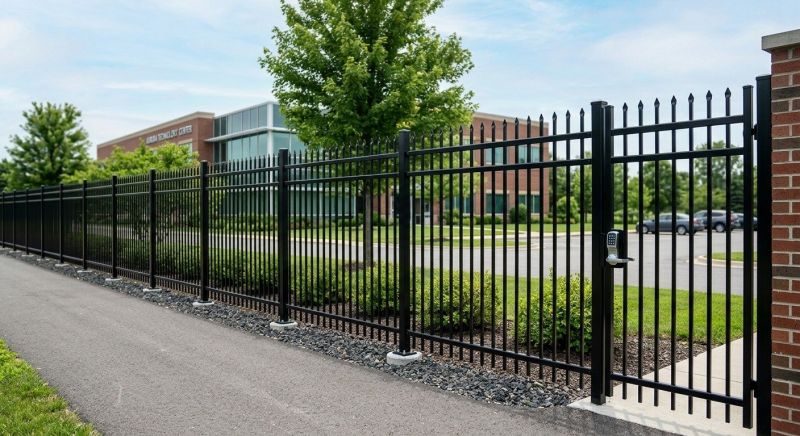 Black Metal Fence Installation in Grand Rapids, MI