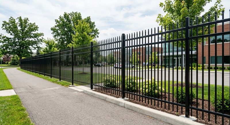 Black Metal Fence Installation in South Houston, TX