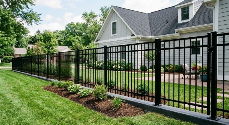 Black Metal Fence Installation in Pearland, TX
