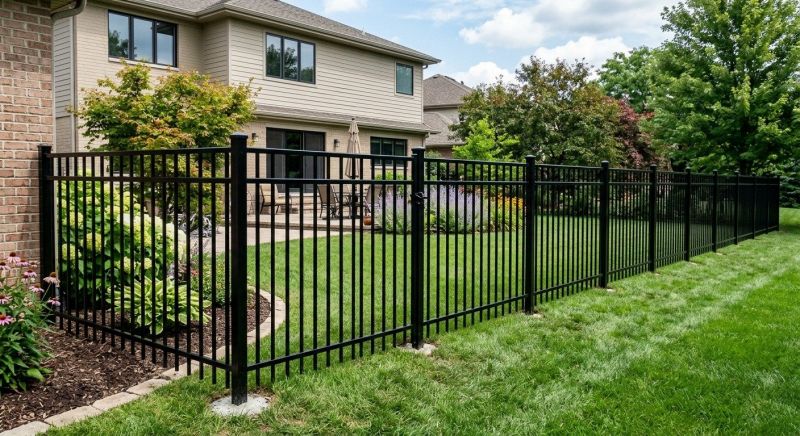 Black Metal Fence Installation in Pearland, TX