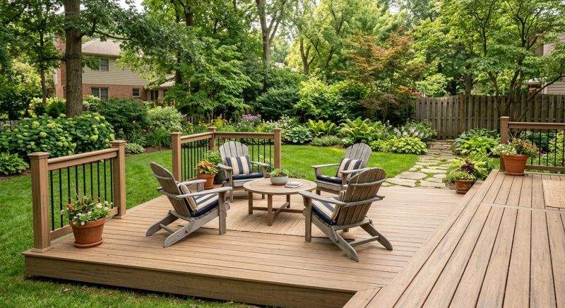 Ground Level Deck Construction in Norwalk, CT