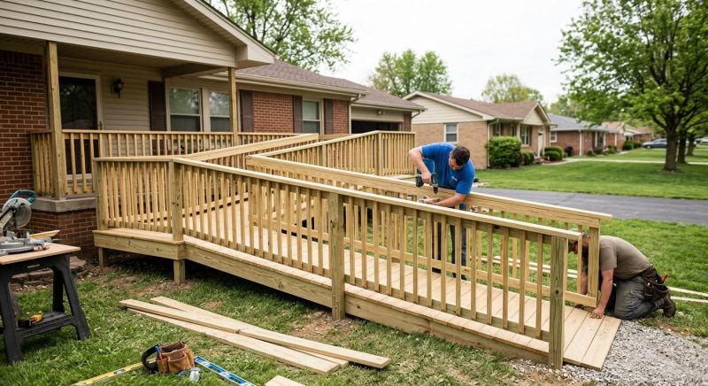 Hardwood Ramp Installation in Conroe, TX