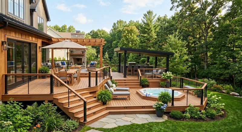 Hot Tub Deck Construction in Worcester, MA