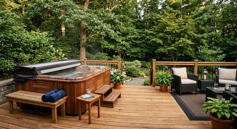 Hot Tub Deck Construction in Boston, MA