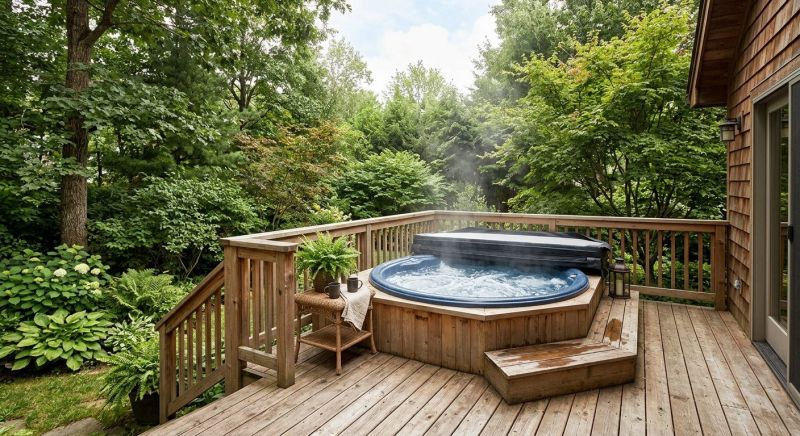 Hot Tub Deck Installation in Boston, MA
