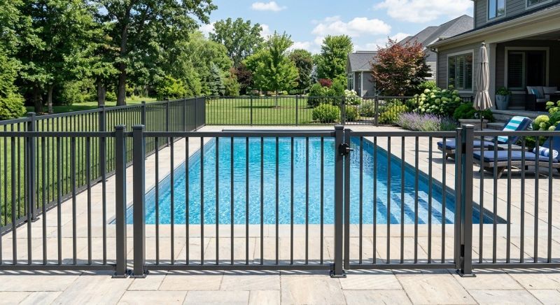 Metal Pool Fence Installation in Grand Rapids, MI