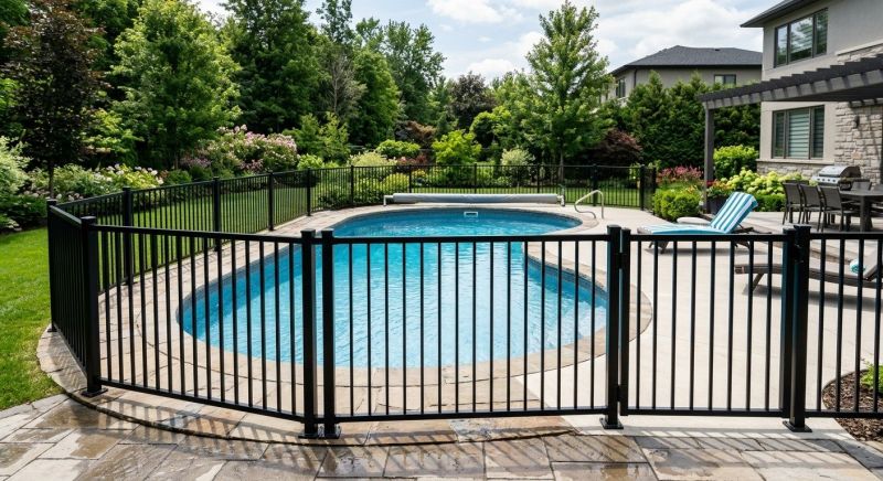 Metal Pool Fence Installation in Grand Rapids, MI