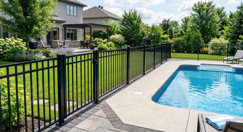 Metal Pool Fence Installation in Pearland, TX
