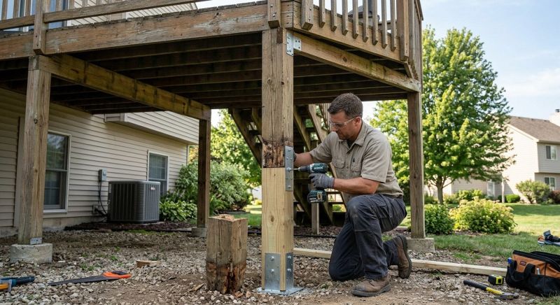 Patio Column Repair in Redmond, WA