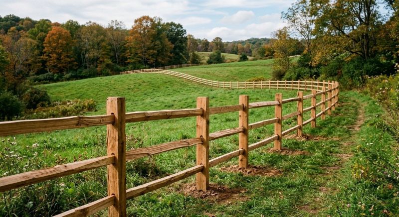 Split Rail Fence Replacement in Pearland, TX