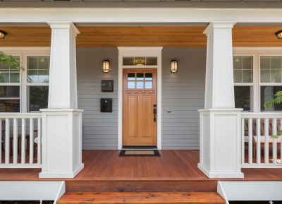 Elegant Wood Porch Entrance