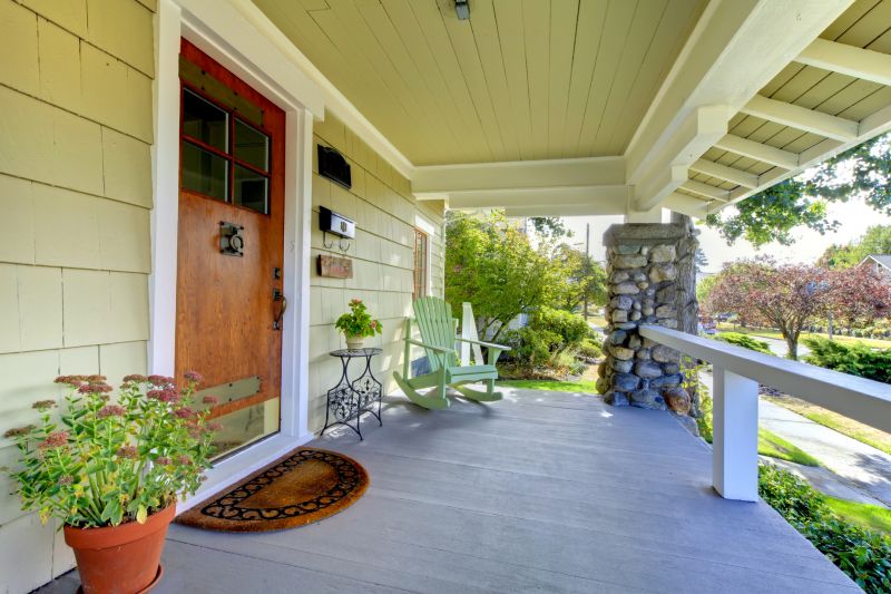 Spacious Wooden Front Porch